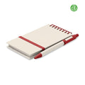 Notebook A6 Recycled Milk rosso - personalizzabile con logo
