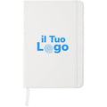 Notebook Antibatterico  A5 a righe bianco - personalizzabile con logo