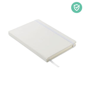 Notebook Antibatterico  A5 a righe bianco - personalizzabile con logo