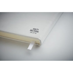 Notebook Antibatterico  A5 a righe bianco - personalizzabile con logo