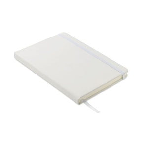 Notebook Antibatterico  A5 a righe bianco - personalizzabile con logo