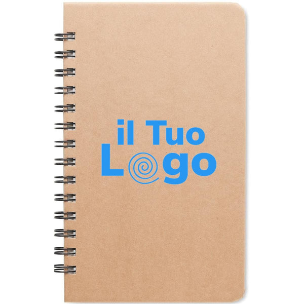 Notebook con semi di pino beige - personalizzabile con logo