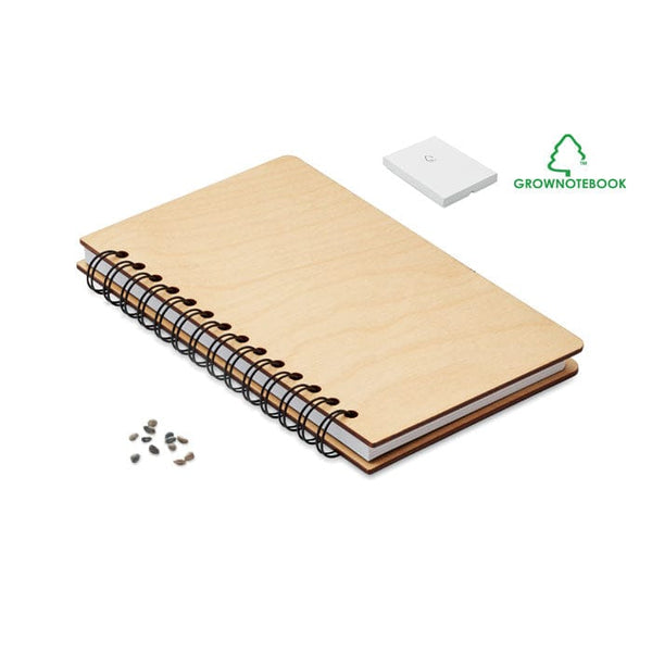 Notebook in betulla A5 Legno - personalizzabile con logo