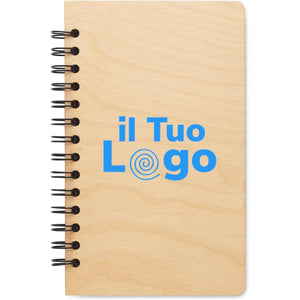 Notebook in betulla A5 - personalizzabile con logo