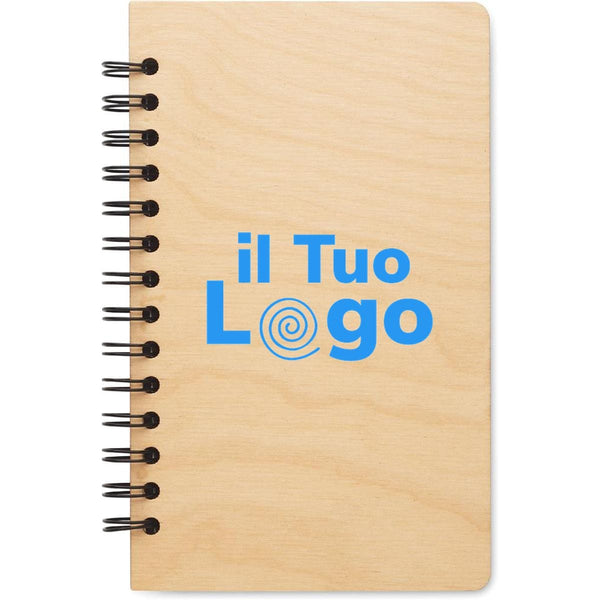 Notebook in betulla A5 - personalizzabile con logo