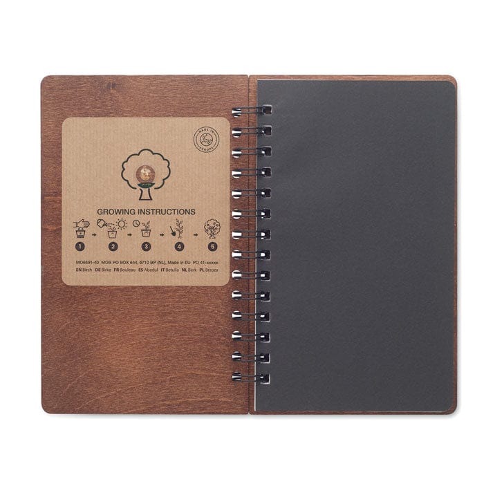 Notebook in betulla A5 - personalizzabile con logo