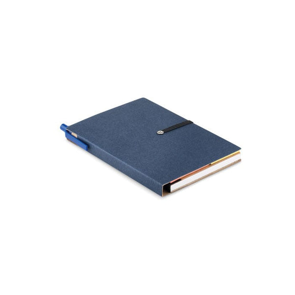 Notebook in carta riciclata blu - personalizzabile con logo
