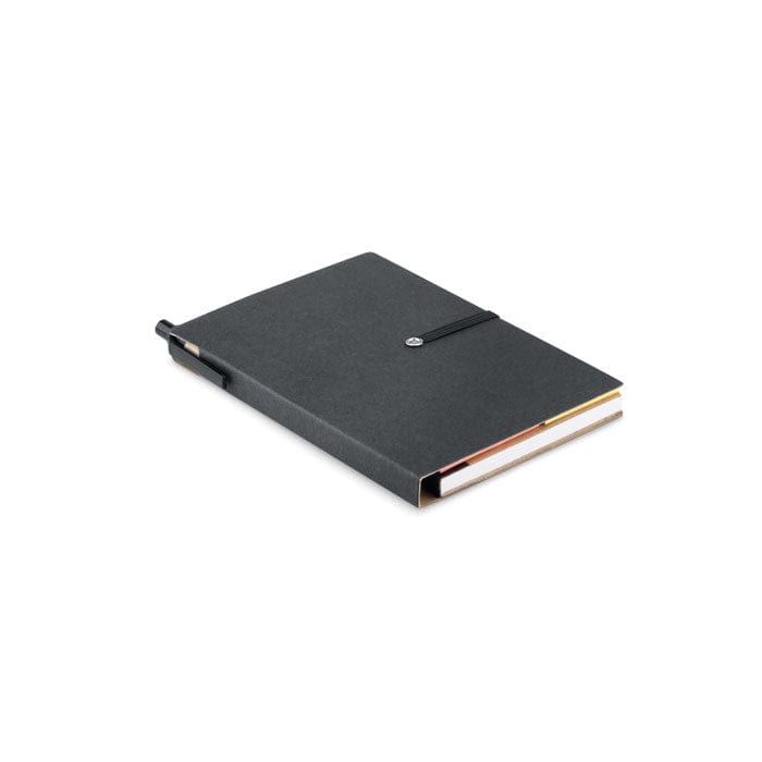 Notebook in carta riciclata Nero - personalizzabile con logo