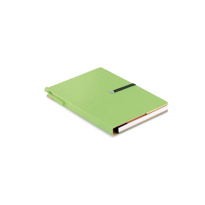 Notebook in carta riciclata verde - personalizzabile con logo