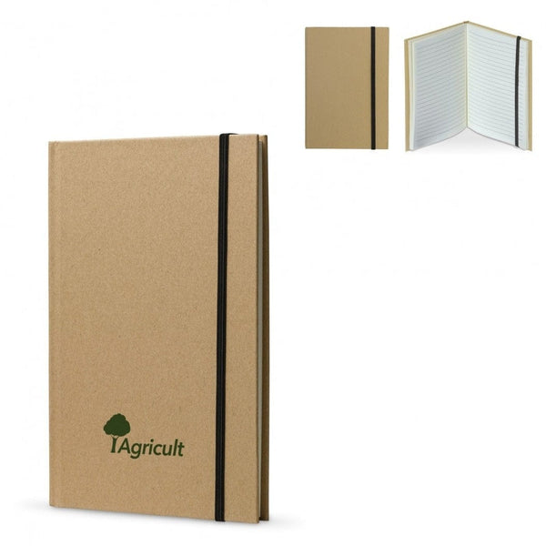 Notebook in cartone A5 Marrone - personalizzabile con logo