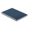 Notebook in cartone riciclato A5 blu navy - personalizzabile con logo