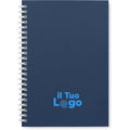 Notebook in cartone riciclato A5 blu navy - personalizzabile con logo