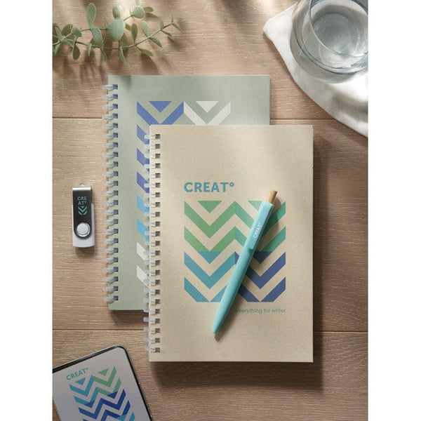 Notebook in cartone riciclato A5 - personalizzabile con logo