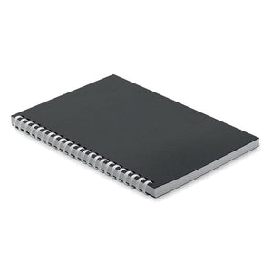 Notebook in cartone riciclato A5 Nero - personalizzabile con logo