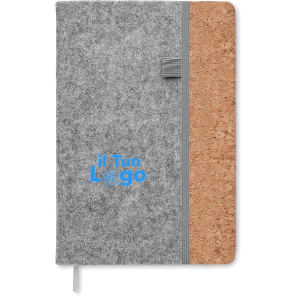 Notebook in sughero A5 RPET - personalizzabile con logo