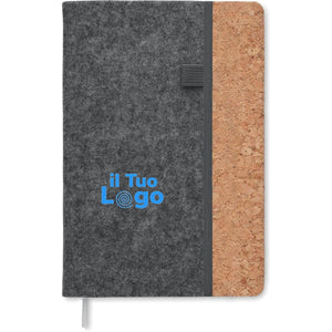 Notebook in sughero A5 RPET - personalizzabile con logo