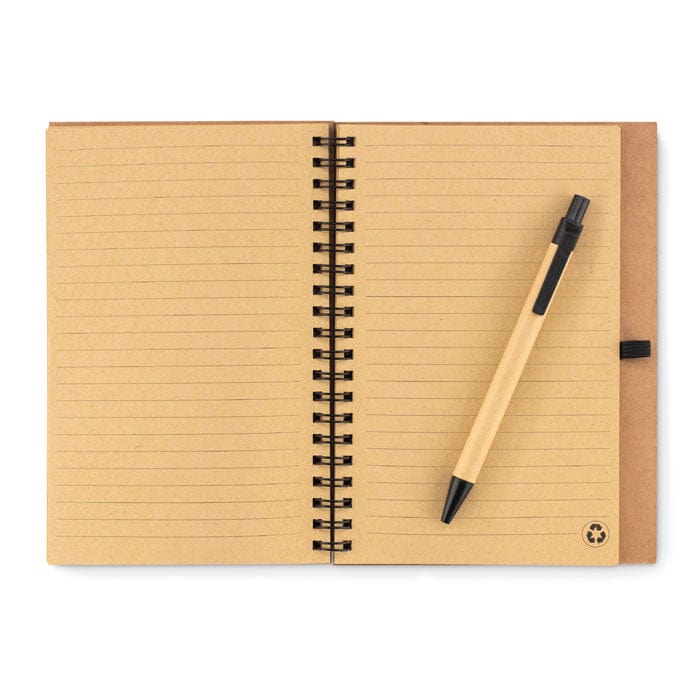 Notebook in sughero c/penna Nero - personalizzabile con logo