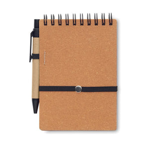 Notebook riciclato con penna - personalizzabile con logo