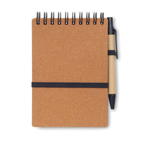 Notebook riciclato con penna - personalizzabile con logo