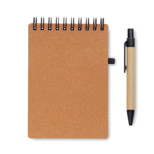 Notebook riciclato con penna - personalizzabile con logo