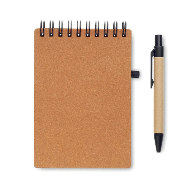 Notebook riciclato con penna - personalizzabile con logo