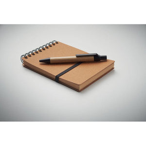 Notebook riciclato con penna - personalizzabile con logo