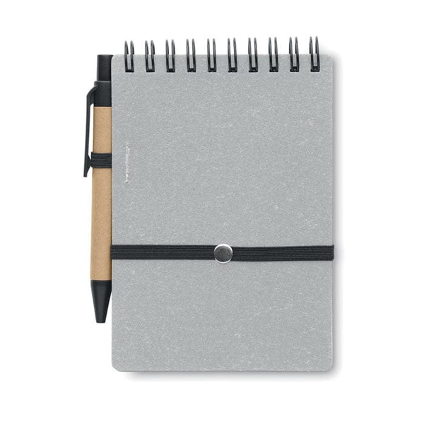 Notebook riciclato con penna - personalizzabile con logo