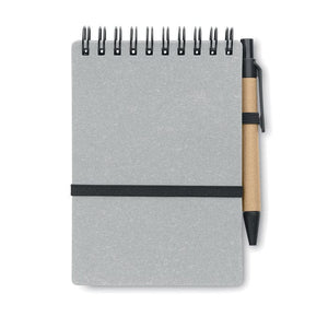 Notebook riciclato con penna - personalizzabile con logo