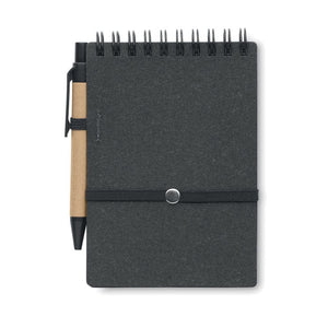 Notebook riciclato con penna - personalizzabile con logo