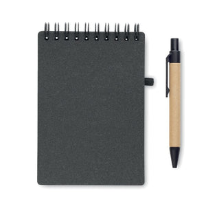 Notebook riciclato con penna - personalizzabile con logo