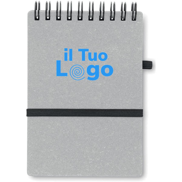 Notebook riciclato con penna - personalizzabile con logo