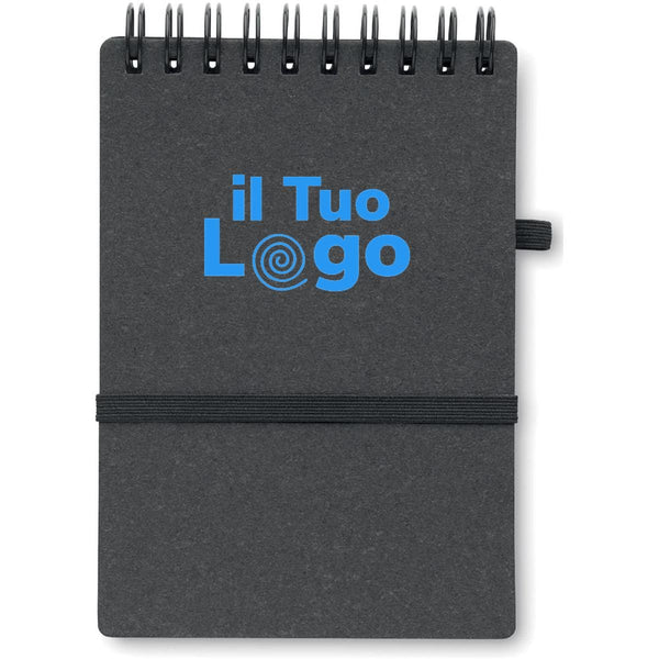 Notebook riciclato con penna - personalizzabile con logo