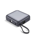 Nova Powerbank 22,5 W Power Delivery con cavi integrati 10.000 mAh Grigio scuro - personalizzabile con logo
