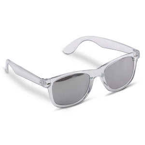 Occhiali da sole Bradley trasparenti UV-400 Trasparente / Nero - personalizzabile con logo