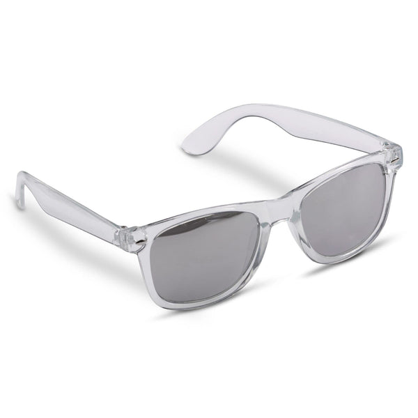 Occhiali da sole Bradley trasparenti UV-400 Trasparente / Nero - personalizzabile con logo