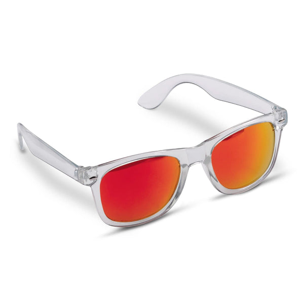 Occhiali da sole Bradley trasparenti UV-400 Trasparente / Rosso - personalizzabile con logo