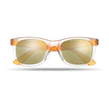 Occhiali da sole con lenti a specchio arancione - personalizzabile con logo
