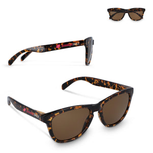 Occhiali da sole Finn UV400 Nero / Marrone - personalizzabile con logo
