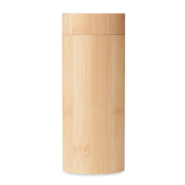 Occhiali da sole in bamboo con cusodia beige - personalizzabile con logo