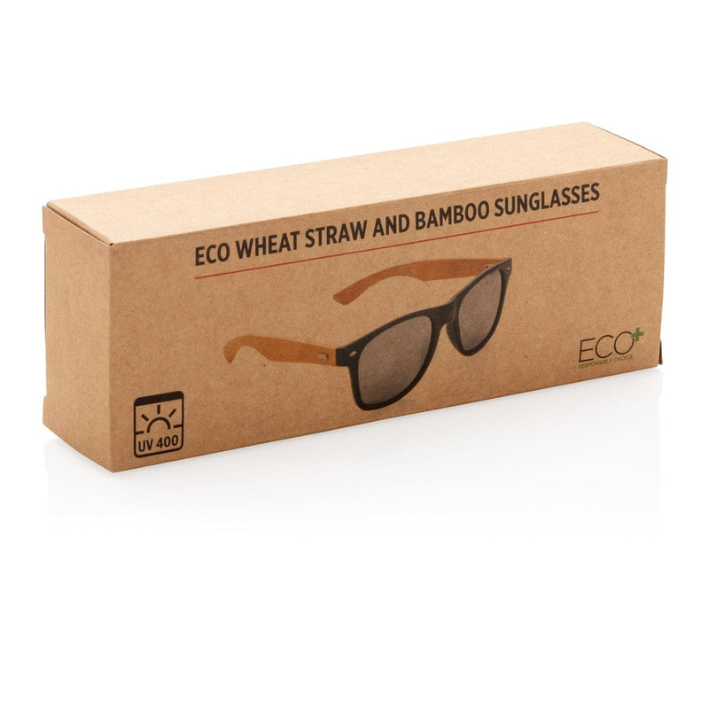 Occhiali da sole in bambù e fibra di grano - personalizzabile con logo