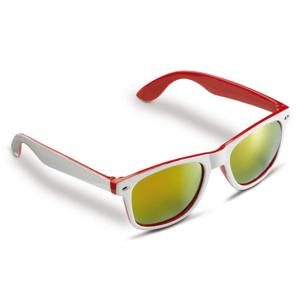 Occhiali da sole Jeffry 400UV Bianco / Rosso - personalizzabile con logo