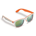 Occhiali da sole Jeffry 400UV White / arancione - personalizzabile con logo