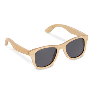 Occhiali da sole Justin in bambù UV400 natural - personalizzabile con logo