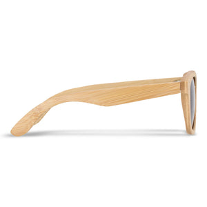 Occhiali da sole Justin in bambù UV400 natural - personalizzabile con logo