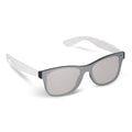 Occhiali da sole Justin R-PC con lenti a specchio UV400 Bianco - personalizzabile con logo