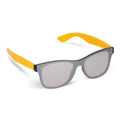 Occhiali da sole Justin R-PC con lenti a specchio UV400 Giallo - personalizzabile con logo