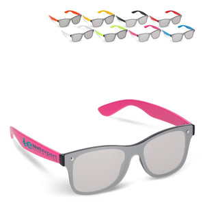 Occhiali da sole Justin R-PC con lenti a specchio UV400 - personalizzabile con logo