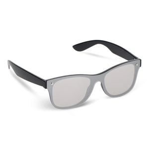 Occhiali da sole Justin R-PC con lenti a specchio UV400 Nero - personalizzabile con logo