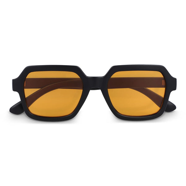Occhiali da sole Lars UV400 Nero / Arancione - personalizzabile con logo