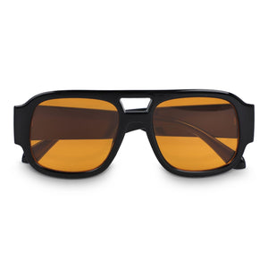 Occhiali da sole Noor UV400 Nero / Arancione - personalizzabile con logo